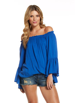 ELAN OFF SHLDR FLOWY SLV TOP clothing tops