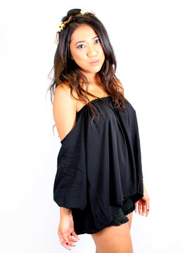 ELAN OFF SHOULDER FLOWY TOP clothing tops