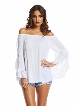 ELAN OFF SHOULDER FLOWY TOP