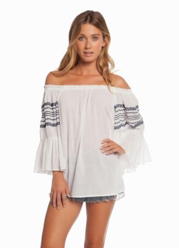 ELAN OFF THE SHOULDER 3/4 TOP
