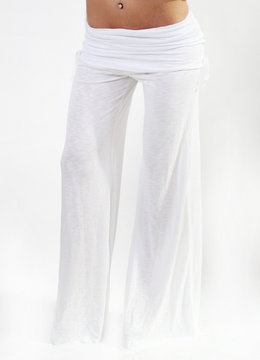 ELAN SHIRRED ROLLOVER WAIST PANT