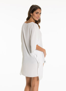 ELAN V-NECK HI-LO TUNIC clothing tops