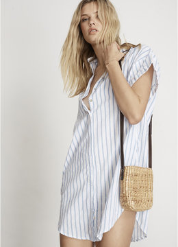 FAITHFULL AVALON STRIPE SHIRT DRESS