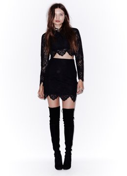 FOR LOVE & LEMONS MIDNIGHT CROP TOP