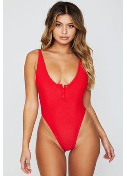 FRANKIE'S BIKINIS ADELE BUTTON ONE PIECE