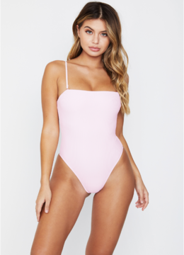 FRANKIE'S BIKINIS ALEX HIGH CUT BANDEAU ONE PIECE swim one piece