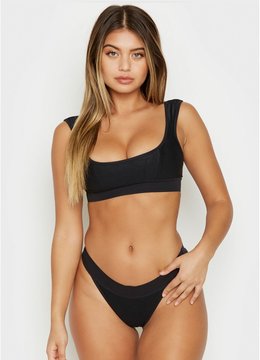 FRANKIES BIKINIS DREW RIB TOP