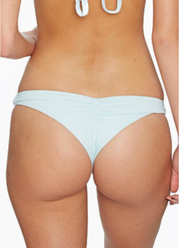 FRANKIES KALANI SOLID SKIMPY RUCHED BOTTOM swim separates