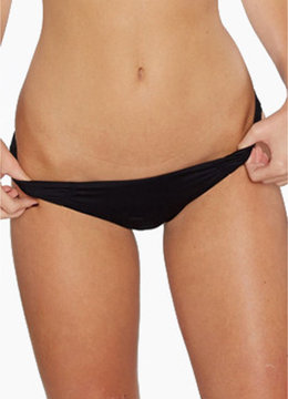 FRANKIES KALANI SOLID SKIMPY RUCHED BOTTOM