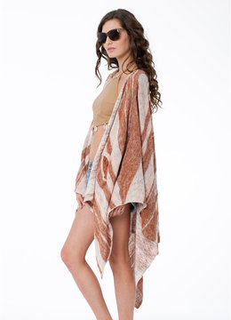 FREE PEOPLE THE BIG TRAIL PONCHO CARDI clothing sweaters/jackets