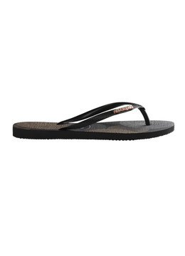 HAVAIANAS SLIM LOGO METALLIC BLOOM clothing footwear