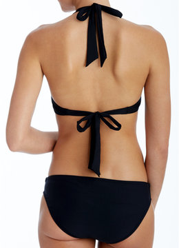 HELEN JON RESORT TWIST TORTOISE HALTER TOP
