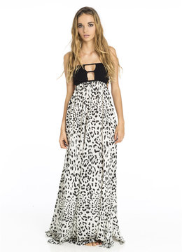 INDAH AUGUST LEOPARD BANDEAU MAXI clothing dresses
