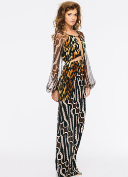 INDAH CELIA ZULU LONG SLEEVE PANELED MAXI
