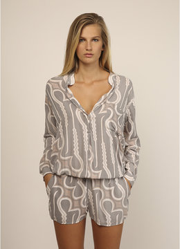 INDAH PLATEAU PRINTED UTILITY PLAYSUIT