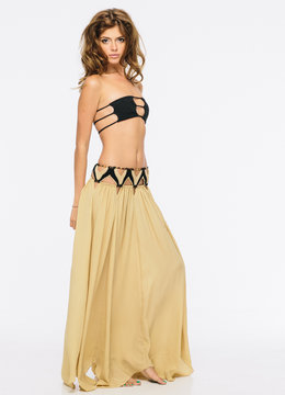 INDAH SHADA MAXI SKIRT WITH CROCHET