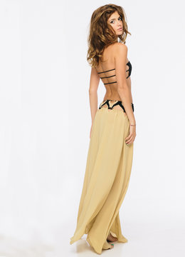 INDAH SHADA MAXI SKIRT WITH CROCHET clothing bottoms