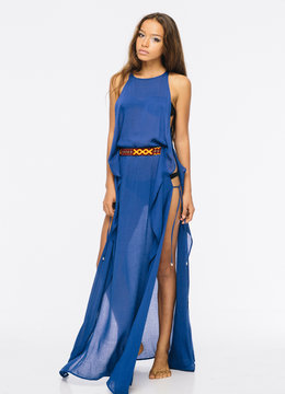 INDAH TWIGA BELTED MAXI DRESS
