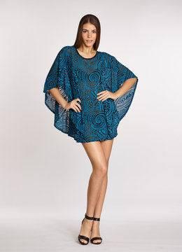 JORDAN TAYLOR BRAIDED SCOOP BACK KAFTAN
