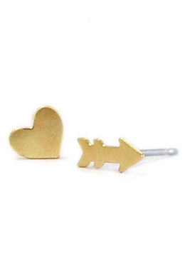 KRIS NATIONS HEART AND ARROW EARRINGS