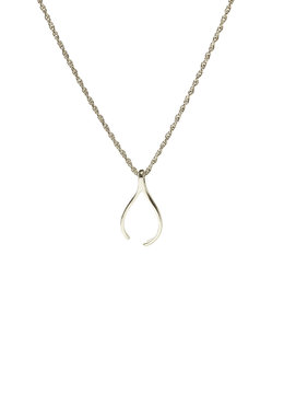 KRIS NATIONS TINY WISHBONE NECKLACE