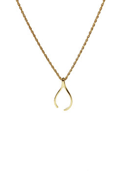 KRIS NATIONS TINY WISHBONE NECKLACE