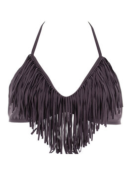 L SPACE AUDREY FRINGE HALTER swim separates