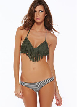 L SPACE AUDREY FRINGE HALTER