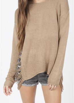 LIRA BOLD SOLIDS RIP SWEATER