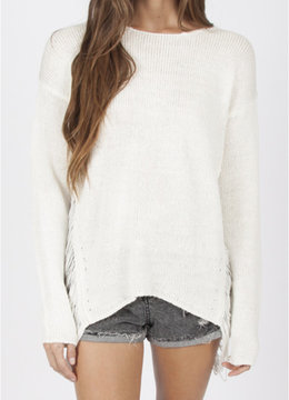 LIRA BOLD SOLIDS RIP SWEATER clothing tops