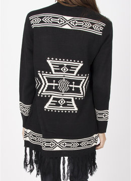 LIRA DARE AZTEC FRINGE SWEATER clothing tops