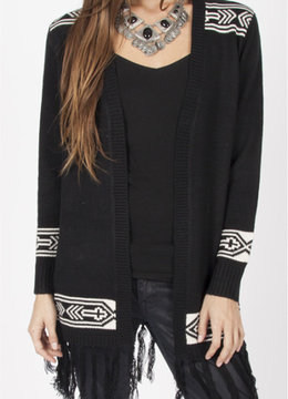 LIRA DARE AZTEC FRINGE SWEATER