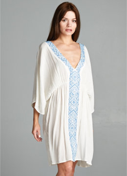 BEACH SPECIALS CENTER EMBROIDERY DRESS