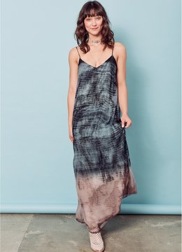 LOVESTITCH CRINKLE TIE DYE MAXI DRESS