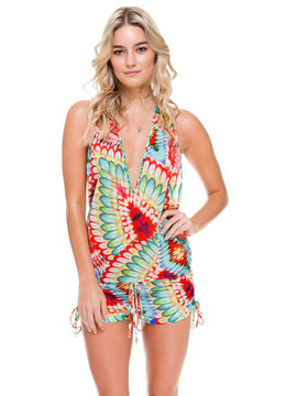 LULI FAMA WILD HEART T-BACK ROMPER