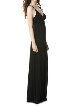 MICHELLE JONAS SOLID KEYHOLE MAXI DRESS clothing dresses