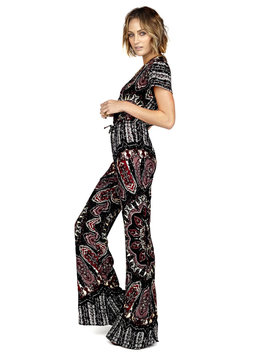 NOVELLA ROYALE FLY SHORT SLEEVE JUMPSUIT clothing rompers/jumpsuits