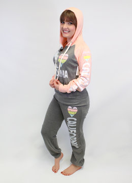 OCEAN DRIVE PALM HEART CALO C/B HOODIE clothing sweaters/jackets