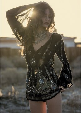 ONEILL HARMON PRINTED WOVEN ROMPER