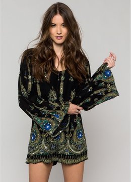 ONEILL HARMON PRINTED WOVEN ROMPER clothing rompers/jumpsuits