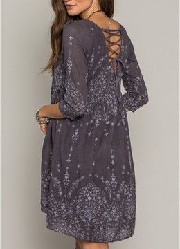 ONEILL MARAGRET PRINTED L/S DRESS clothing dresses