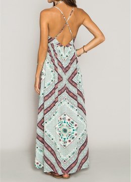 ONEILL SANNA PRINTED EMPIRE MAXI clothing dresses