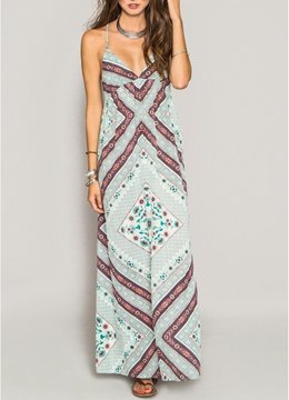 ONEILL SANNA PRINTED EMPIRE MAXI clothing dresses