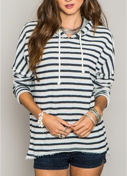 ONEILL WATER EDGE STRIPE PULLOVER HOODIE clothing sweaters/jackets