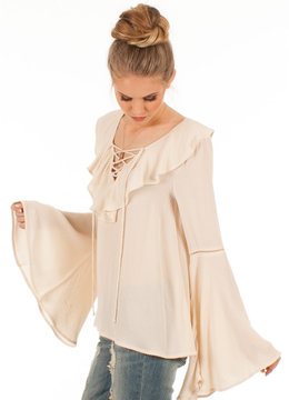 OTHERS FOLLOW JADEN BELL SLV BOHO TOP clothing tops