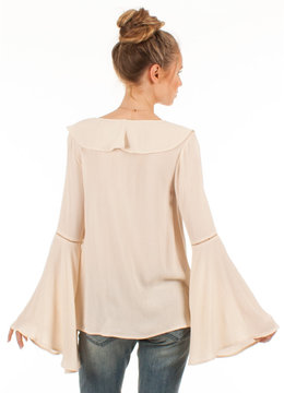 OTHERS FOLLOW JADEN BELL SLV BOHO TOP clothing tops
