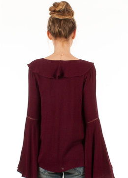 OTHERS FOLLOW JADEN BELL SLV BOHO TOP clothing tops