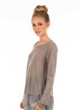 OTHERS FOLLOW LOTTIE LACE TRIM L/S clothing tops
