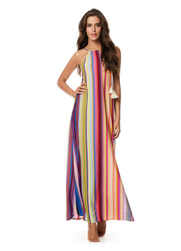 PILY Q SUNSET REIGN LONG DRESS