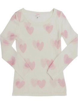 PJ SALVAGE SWEET HEARTS LONG SLEEVE SWEATER clothing intimates